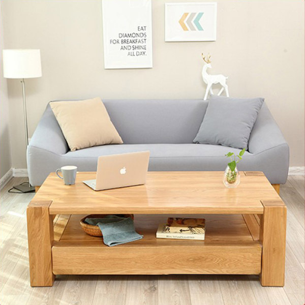 Bàn sofa 2 tầng có hộc kéo