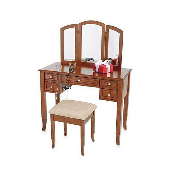 Bàn trang điểm gỗ tự nhiên Walnut