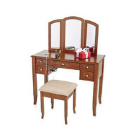 Bàn trang điểm gỗ tự nhiên Walnut