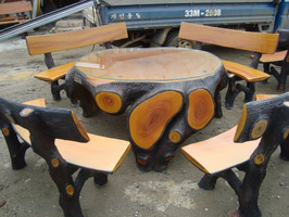 Bộ bàn ghế xi măng gốc cây đẹp