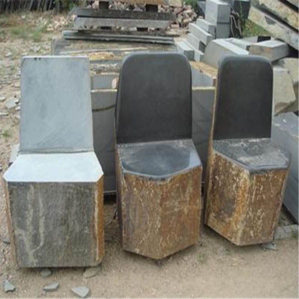 Ghế đá Bazan có tựa lưng - bộ bàn ghế bằng đá tự nhiên tại Hà Nội
