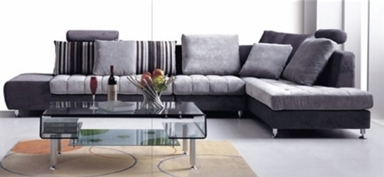 Ghế sofa góc phải vải màu ghi,xám 