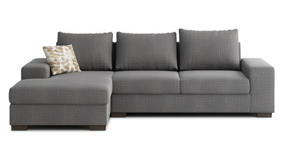 Ghế sofa góc  vải nhập khẩu trái màu xám