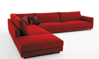 Ghế sofa vải màu đỏ 