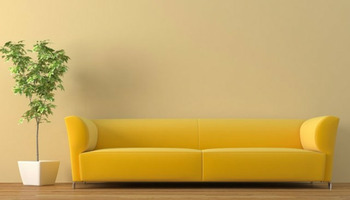 Ghế sofa vải nhung màu vàng 