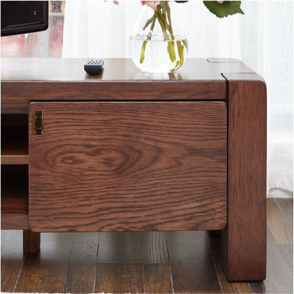 Kệ tivi gỗ đẹp xuất khẩu Walnut 1m2 - trang trí kệ tivi phòng khách