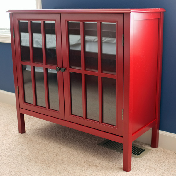 Kệ trang trí xuất khẩu Red Cabinet - kệ gỗ trang trí hcm