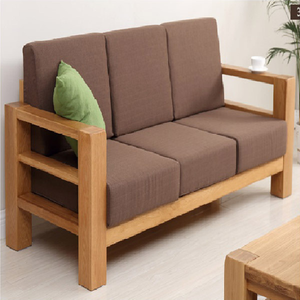 set 5 Sofa gỗ sồi xuất khẩu đẹp Brown - sofa gỗ xoan đào