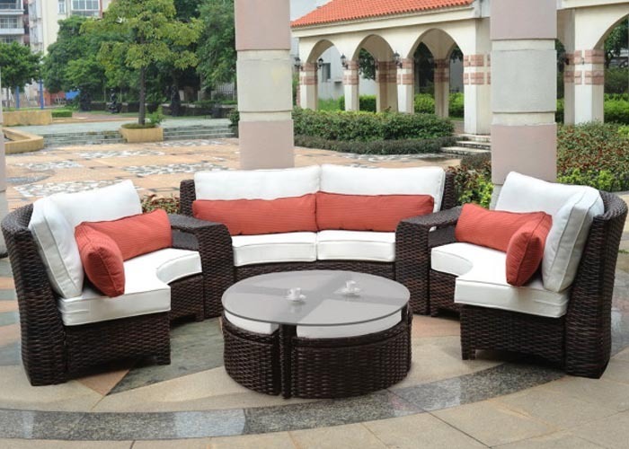 Sofa giả mây cao cấp  sân vườn