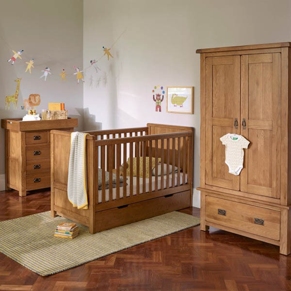 Tủ gỗ sồi 5 ngăn Rustic Solid Oak