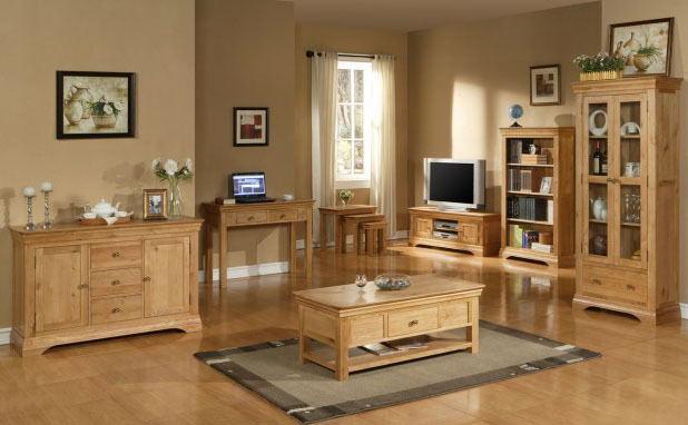 Tủ Tivi gỗ sồi Cabinet Oak  - kệ tivi gỗ sồi trắng